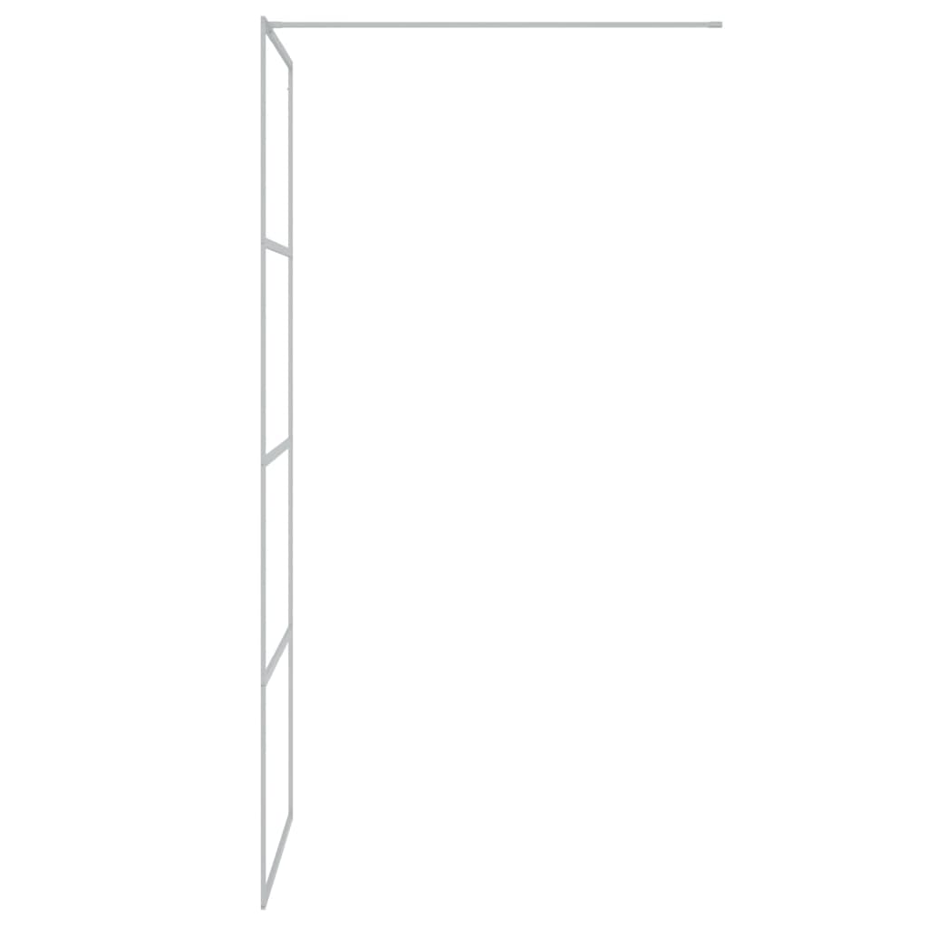 Inloopdouchewand 80x195 cm transparant ESG-glas zilverkleurig