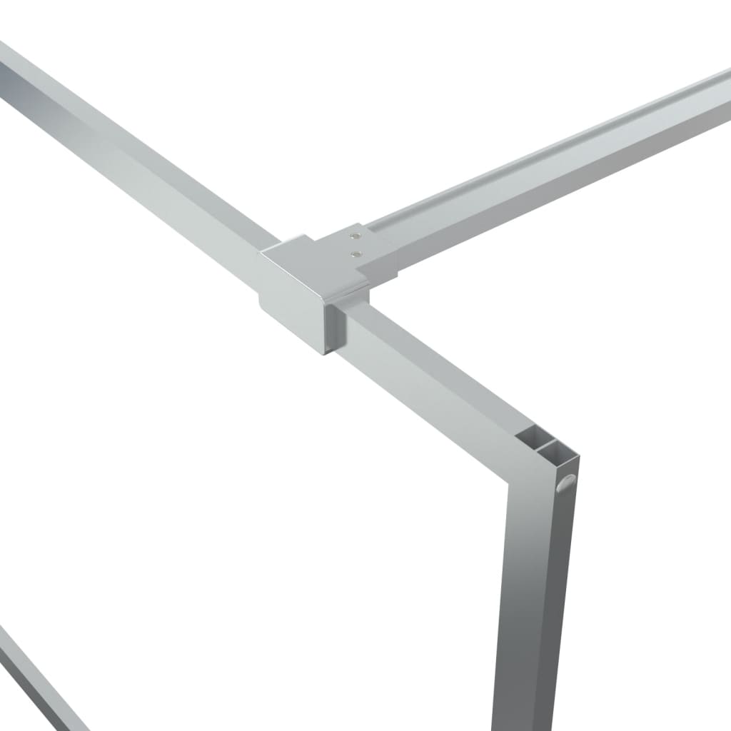 Inloopdouchewand 80x195 cm transparant ESG-glas zilverkleurig