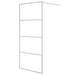Inloopdouchewand 90x195 cm transparant ESG-glas zilverkleurig