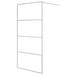 Inloopdouchewand 100x195 cm transparant ESG-glas zilverkleurig