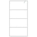 Inloopdouchewand 100x195 cm transparant ESG-glas zilverkleurig