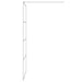 Inloopdouchewand 100x195 cm transparant ESG-glas zilverkleurig