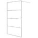 Inloopdouchewand 115x195 cm transparant ESG-glas zilverkleurig