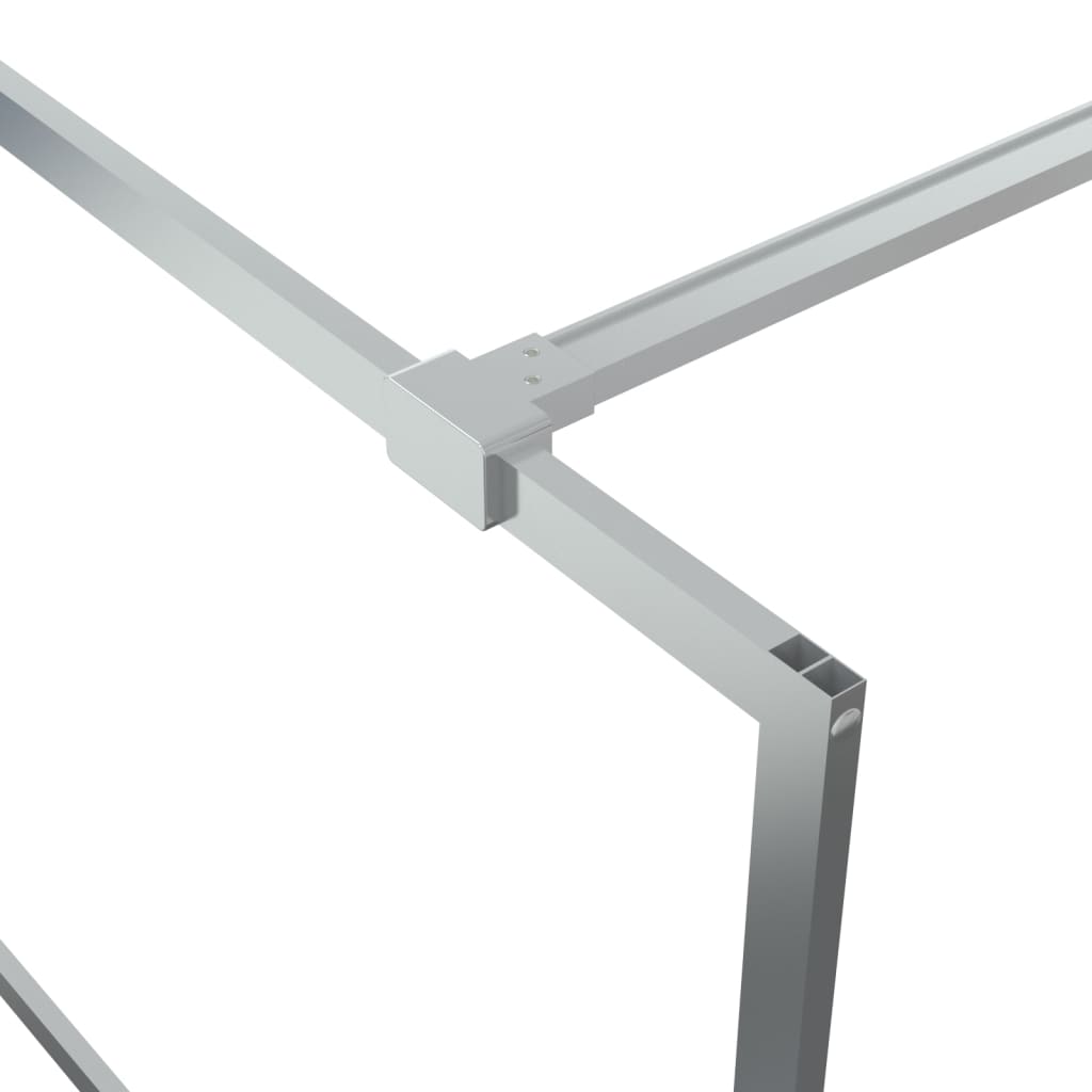 Inloopdouchewand 115x195 cm transparant ESG-glas zilverkleurig
