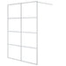 Inloopdouchewand 140x195 cm transparant ESG-glas zilverkleurig