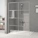 Inloopdouchewand 140x195 cm transparant ESG-glas zilverkleurig