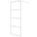Inloopdouchewand 80x195 cm transparant ESG-glas wit