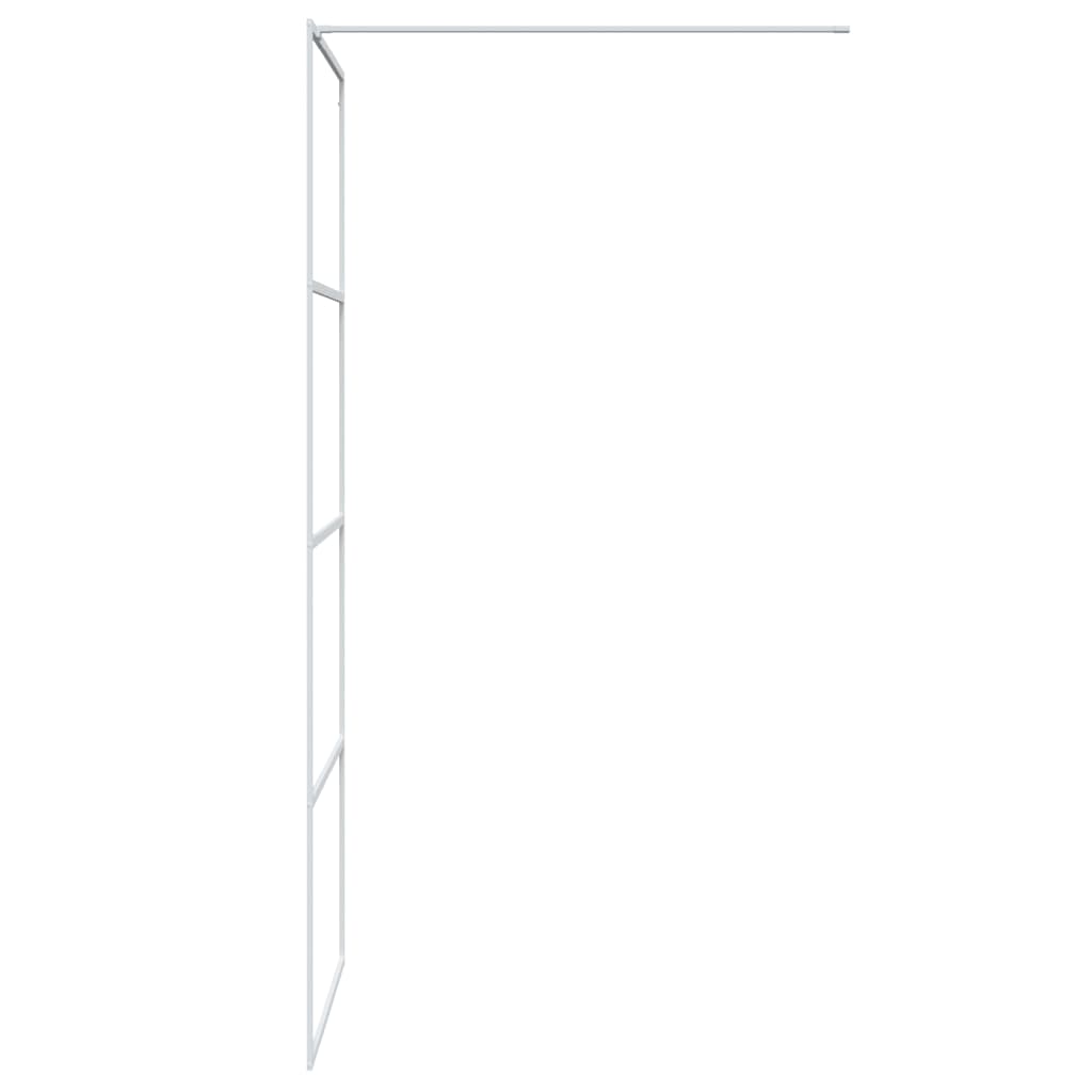 Inloopdouchewand 80x195 cm transparant ESG-glas wit