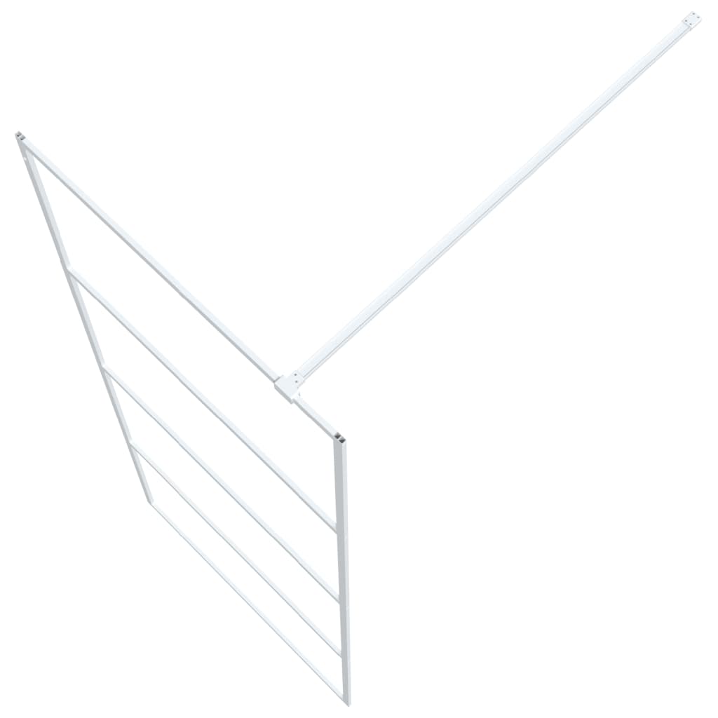 Inloopdouchewand 80x195 cm transparant ESG-glas wit