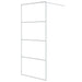 Inloopdouchewand 90x195 cm transparant ESG-glas wit