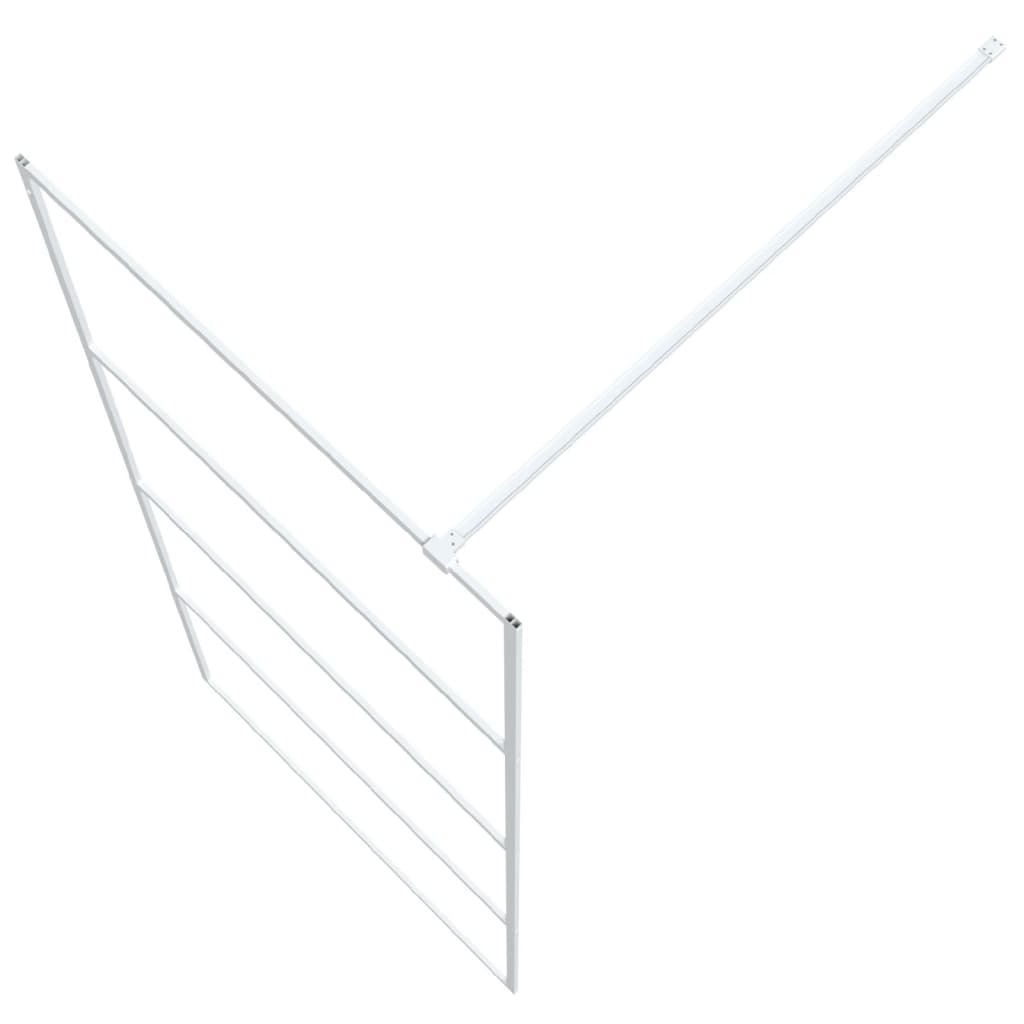 Inloopdouchewand 90x195 cm transparant ESG-glas wit
