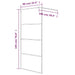 Inloopdouchewand 90x195 cm transparant ESG-glas wit