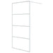 Inloopdouchewand 100x195 cm transparant ESG-glas wit