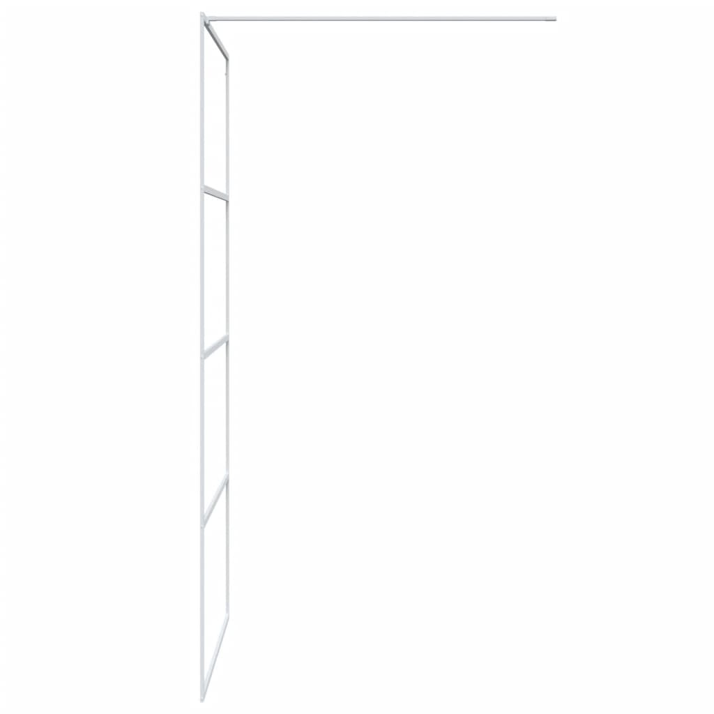 Inloopdouchewand 100x195 cm transparant ESG-glas wit