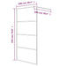 Inloopdouchewand 100x195 cm transparant ESG-glas wit