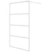 Inloopdouchewand 115x195 cm transparant ESG-glas wit