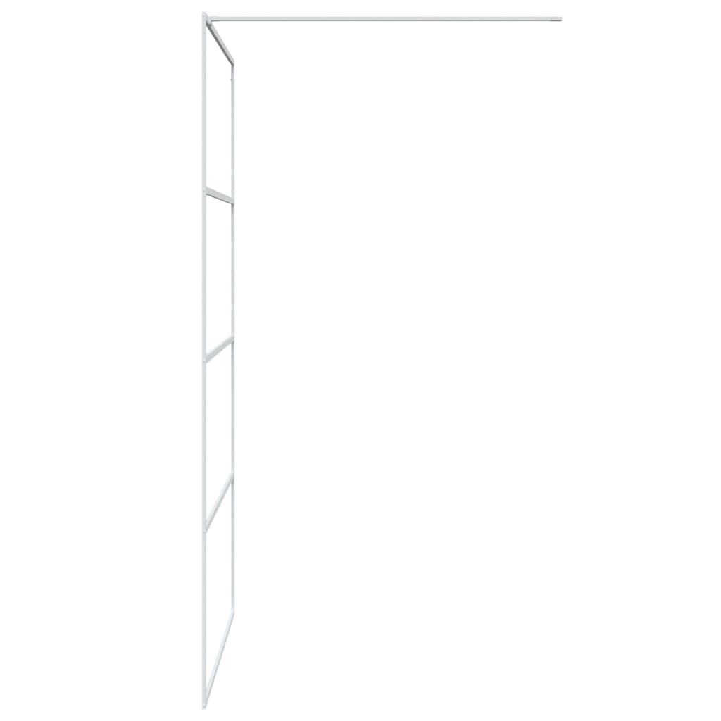 Inloopdouchewand 115x195 cm transparant ESG-glas wit