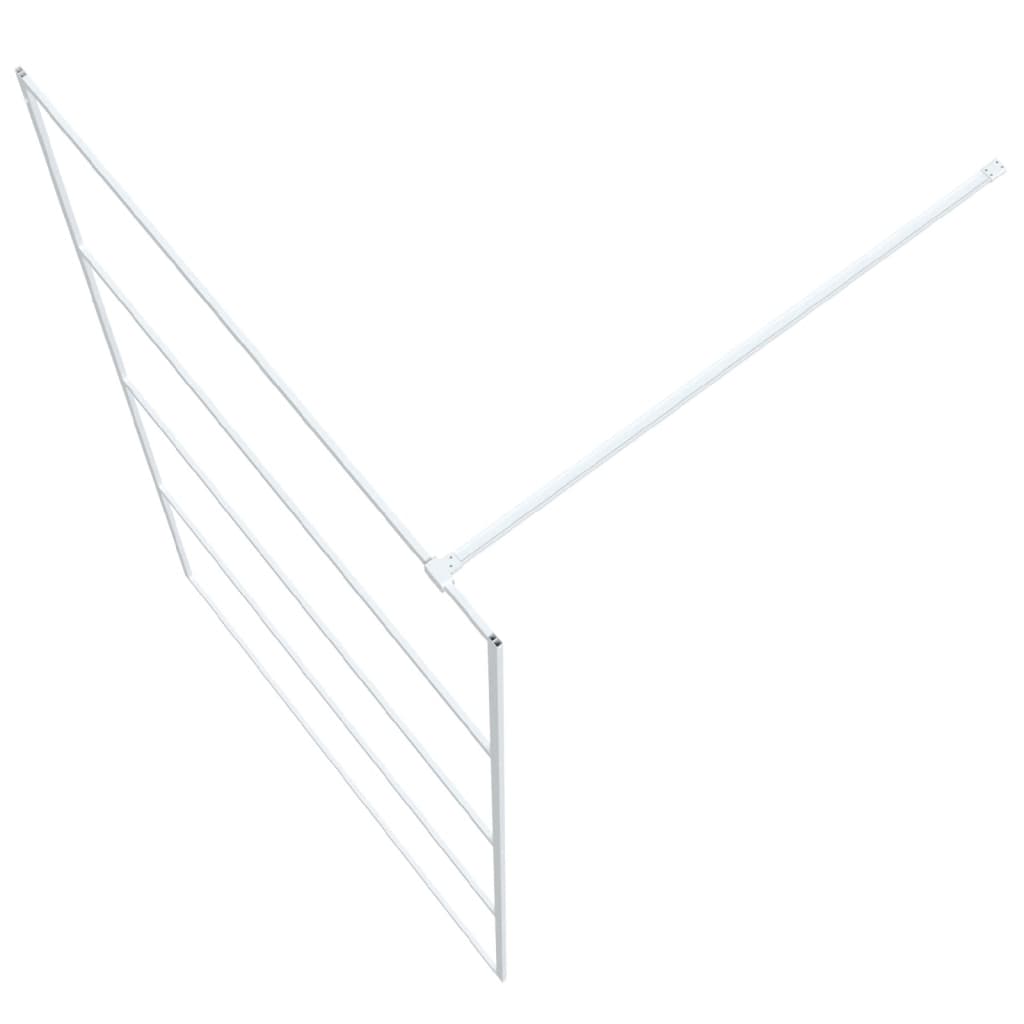 Inloopdouchewand 115x195 cm transparant ESG-glas wit