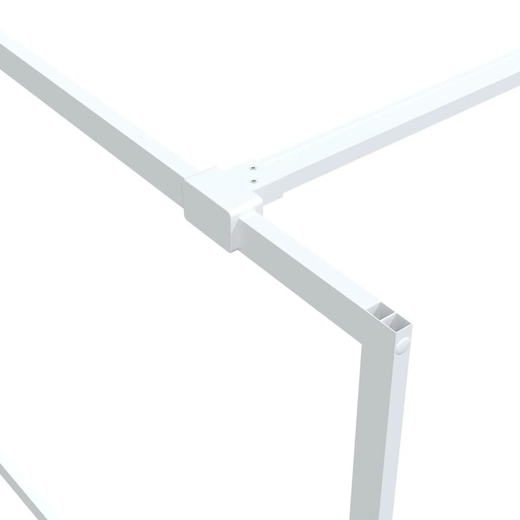 Inloopdouchewand 115x195 cm transparant ESG-glas wit