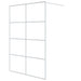 Inloopdouchewand 140x195 cm transparant ESG-glas wit