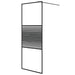 Inloopdouchewand 80x195 cm transparant ESG-glas zwart