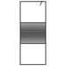 Inloopdouchewand 80x195 cm transparant ESG-glas zwart