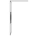 Inloopdouchewand 80x195 cm transparant ESG-glas zwart