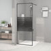 Inloopdouchewand 80x195 cm transparant ESG-glas zwart