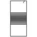 Inloopdouchewand 90x195 cm transparant ESG-glas zwart