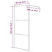 Inloopdouchewand 90x195 cm transparant ESG-glas zwart