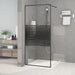 Inloopdouchewand 90x195 cm transparant ESG-glas zwart