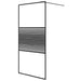 Inloopdouchewand 100x195 cm transparant ESG-glas zwart