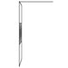 Inloopdouchewand 100x195 cm transparant ESG-glas zwart
