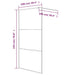 Inloopdouchewand 100x195 cm transparant ESG-glas zwart