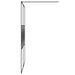 Inloopdouchewand 140x195 cm transparant ESG-glas zwart