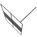 Inloopdouchewand 140x195 cm transparant ESG-glas zwart