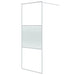Inloopdouchewand 80x195 cm transparant ESG-glas wit