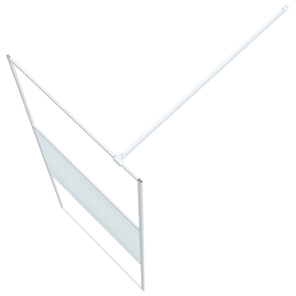 Inloopdouchewand 80x195 cm transparant ESG-glas wit