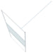 Inloopdouchewand 80x195 cm transparant ESG-glas wit