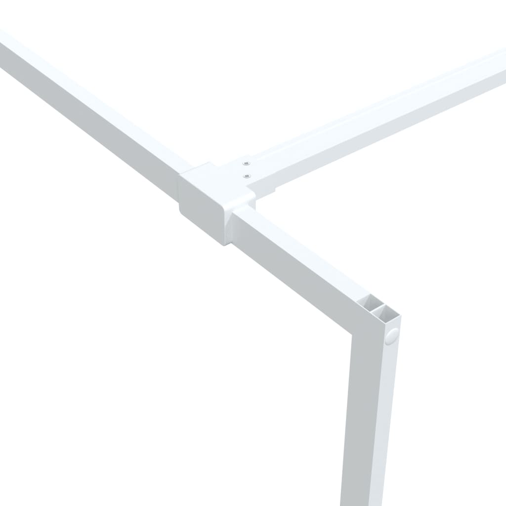 Inloopdouchewand 80x195 cm transparant ESG-glas wit