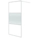 Inloopdouchewand 100x195 cm transparant ESG-glas wit