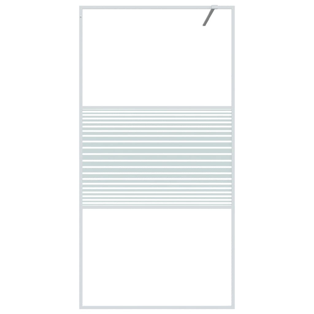 Inloopdouchewand 100x195 cm transparant ESG-glas wit