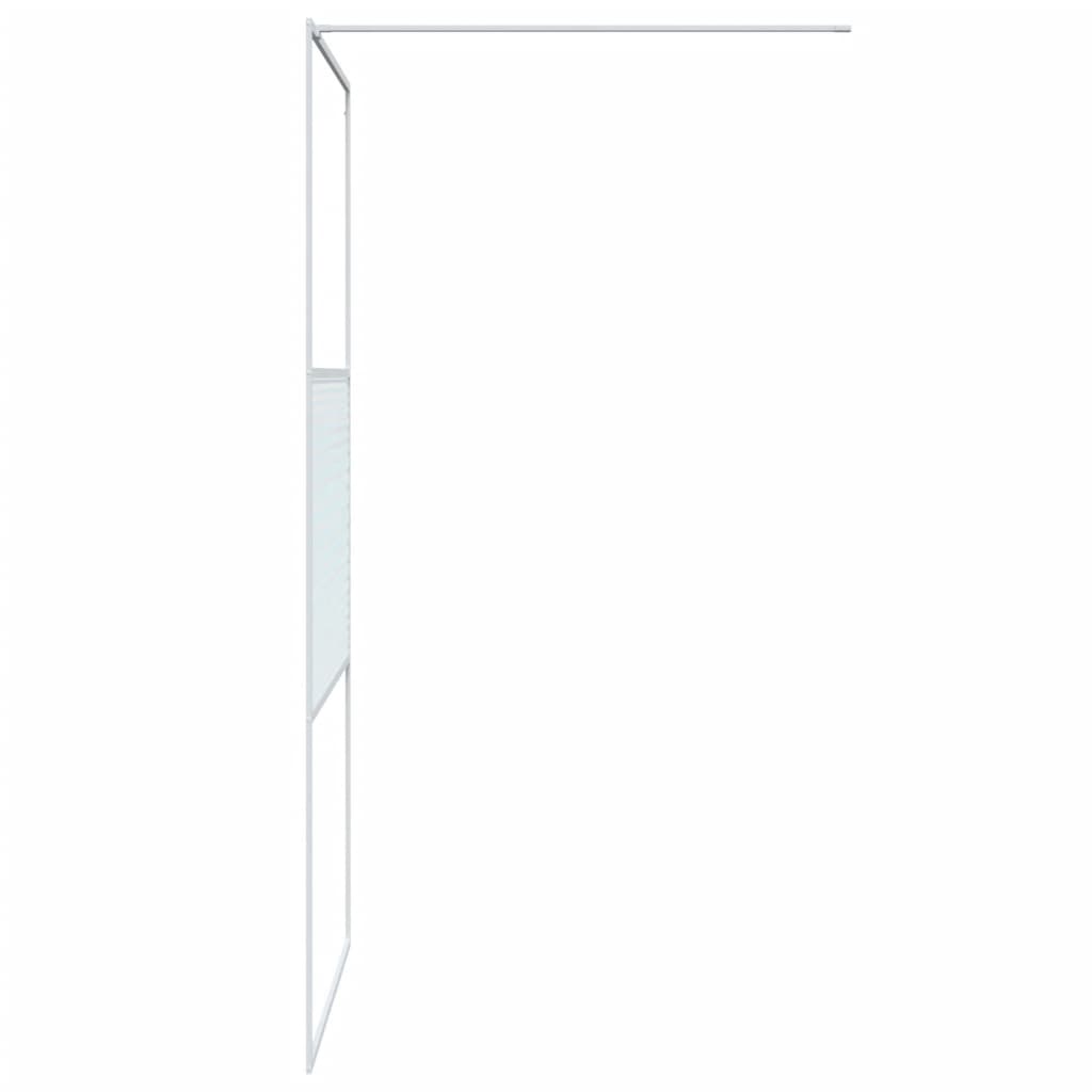 Inloopdouchewand 100x195 cm transparant ESG-glas wit