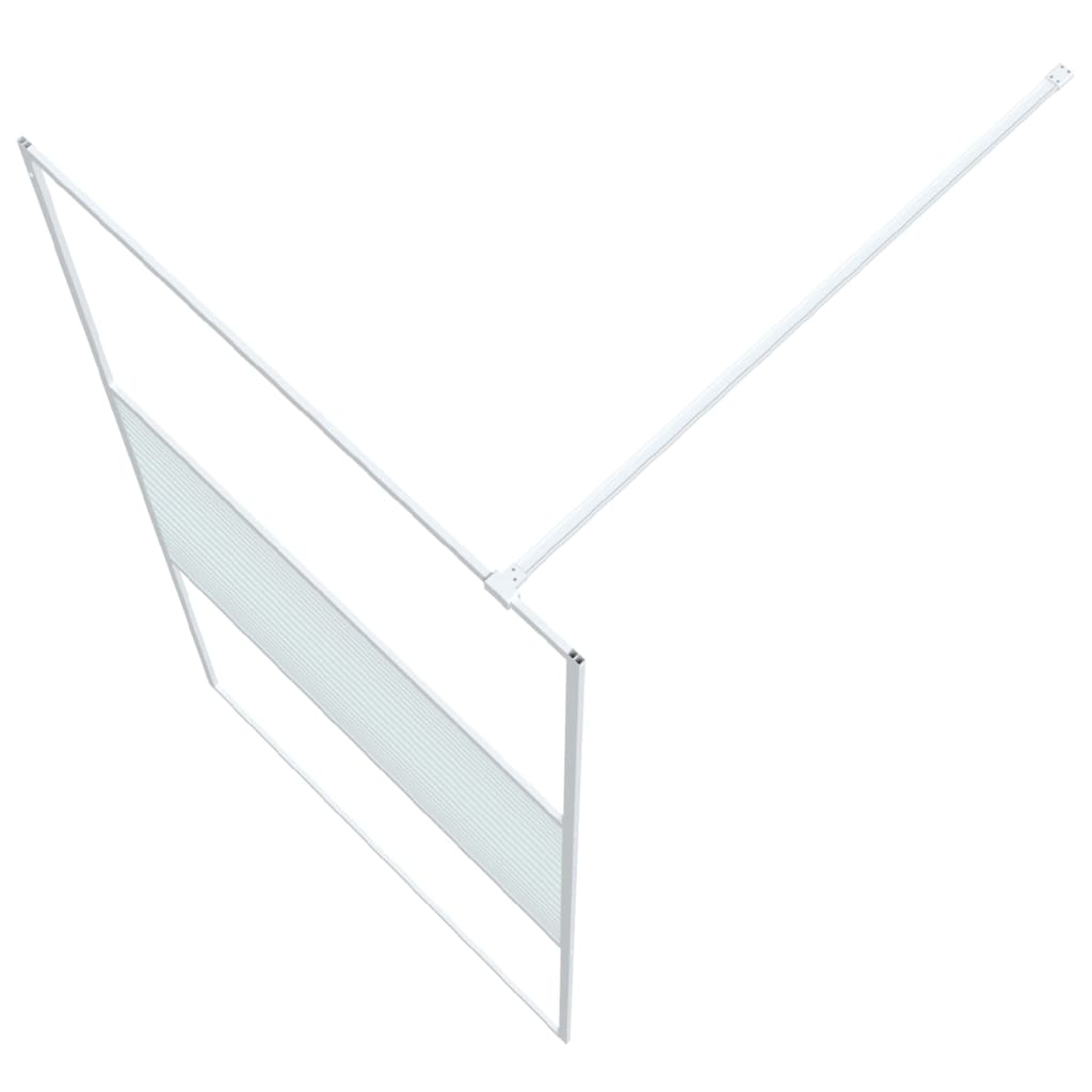 Inloopdouchewand 100x195 cm transparant ESG-glas wit
