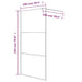 Inloopdouchewand 100x195 cm transparant ESG-glas wit