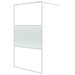 Inloopdouchewand 115x195 cm transparant ESG-glas wit