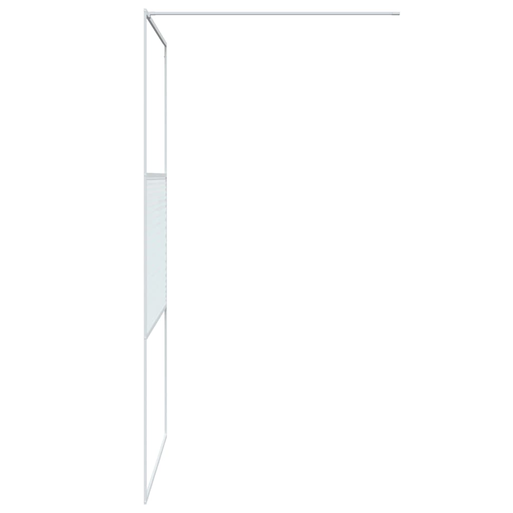Inloopdouchewand 115x195 cm transparant ESG-glas wit
