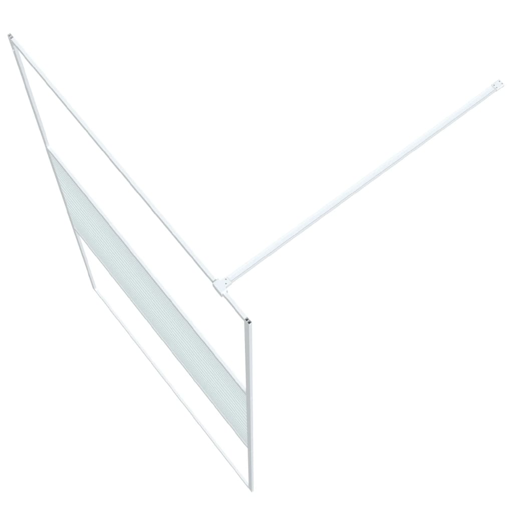 Inloopdouchewand 115x195 cm transparant ESG-glas wit