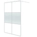 Inloopdouchewand 140x195 cm transparant ESG-glas wit