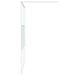 Inloopdouchewand 140x195 cm transparant ESG-glas wit